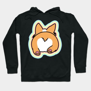 pastel color Cute Corgi Butt Hoodie